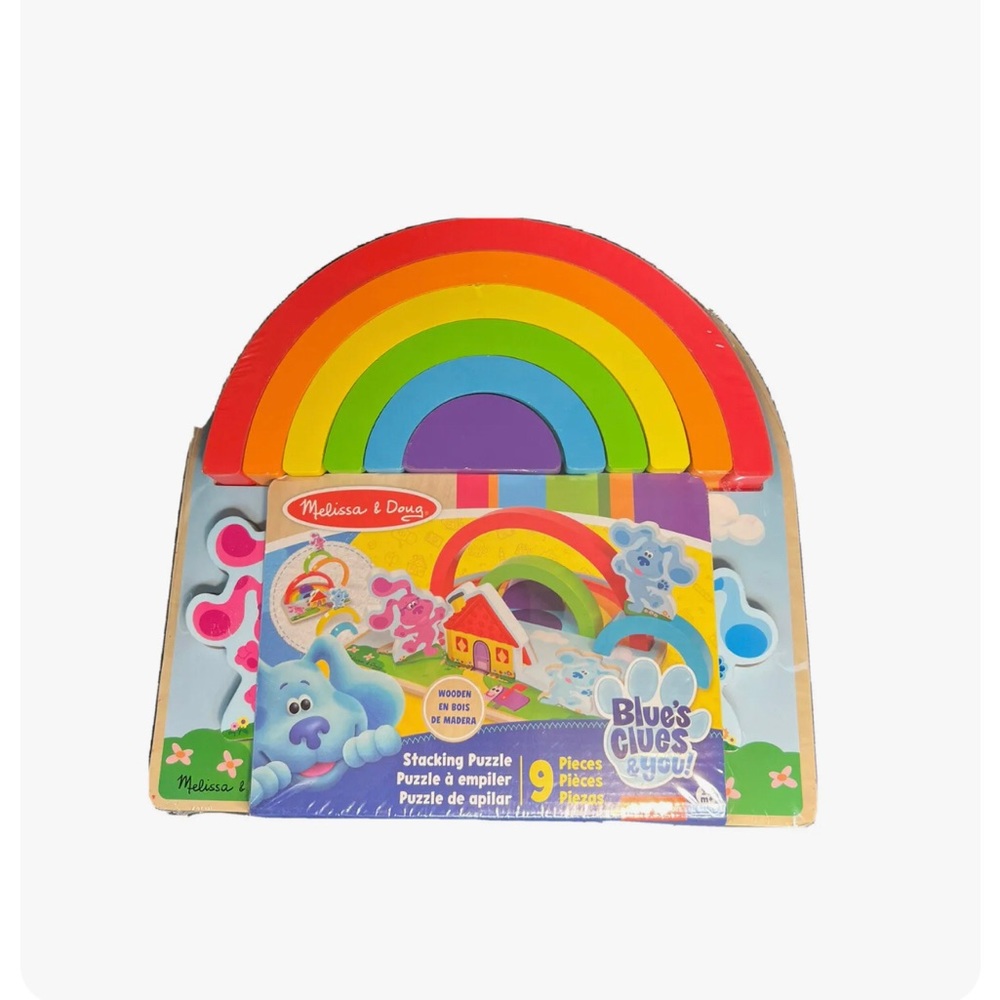 Melissa & Doug Nickelodeon Blue’s Clues wooden rainbow stacking puzzle - Picture 2 of 7